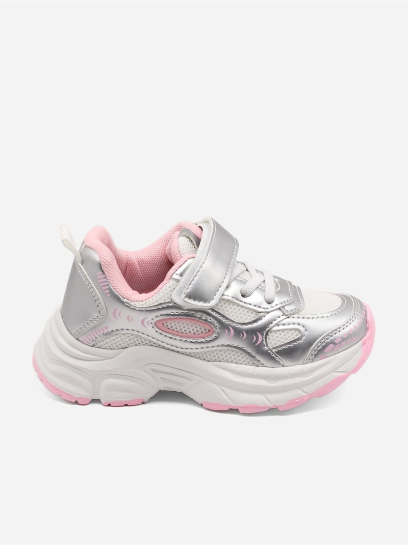 Sneakers met klittenband Roze - Kiabi