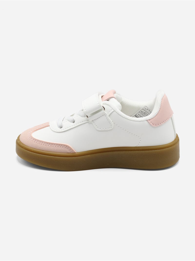 Sneakers met klittenband Roze - Kiabi