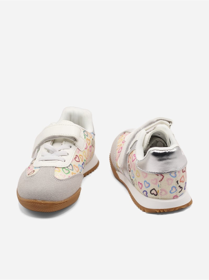 Sneakers met klittenband Wit - Kiabi