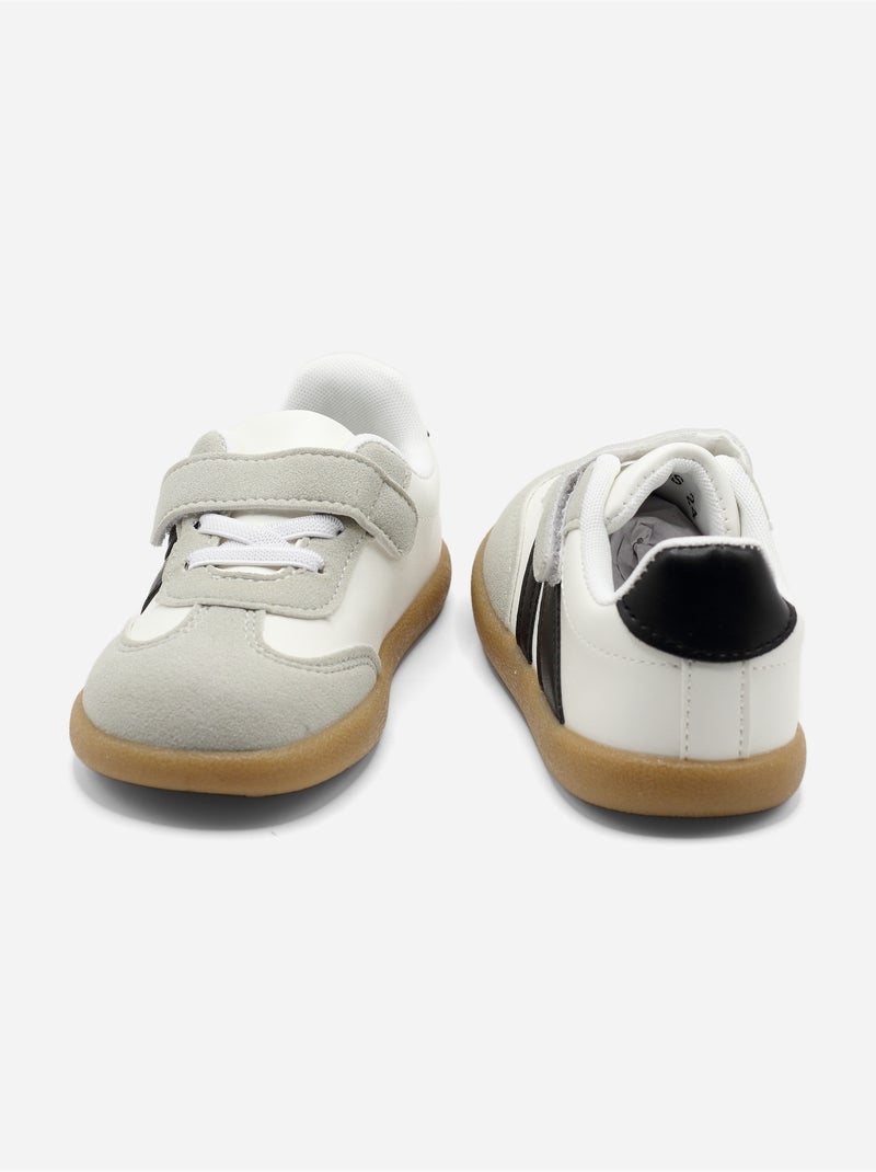 Sneakers met klittenband Wit - Kiabi