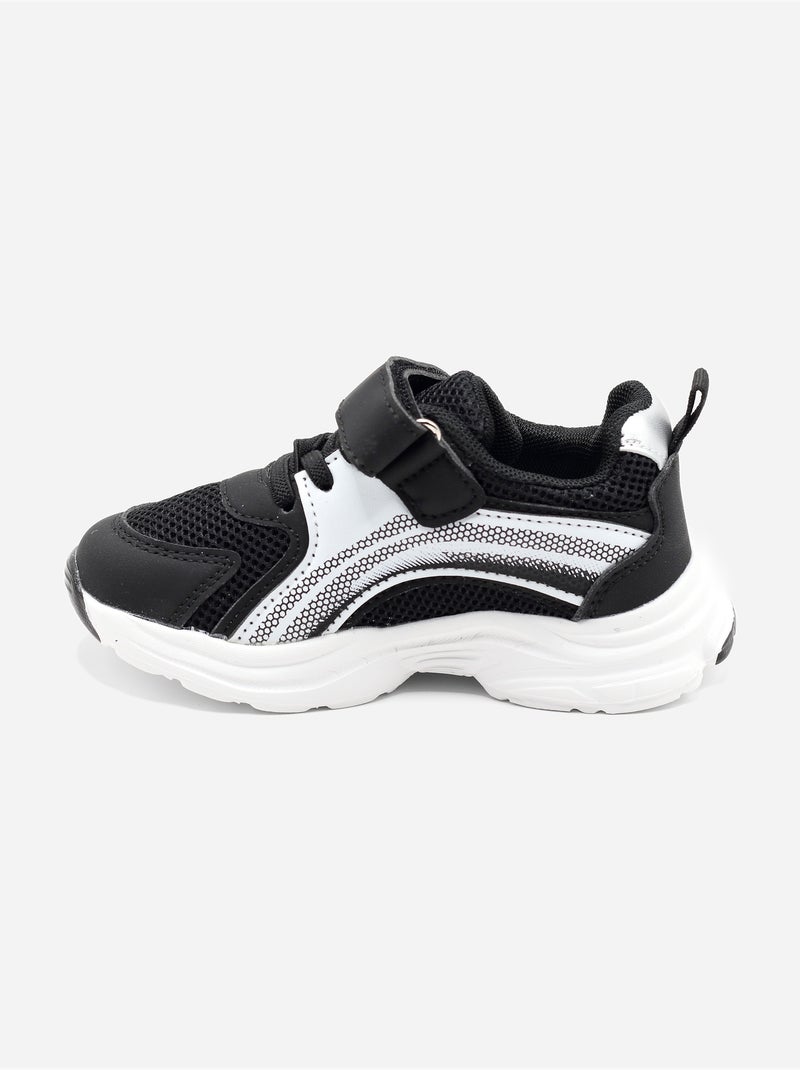 Sneakers met klittenband Zwart - Kiabi