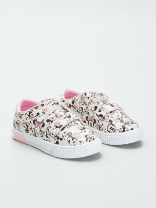 Sneakers met klittenbandsluiting en Minnie-print