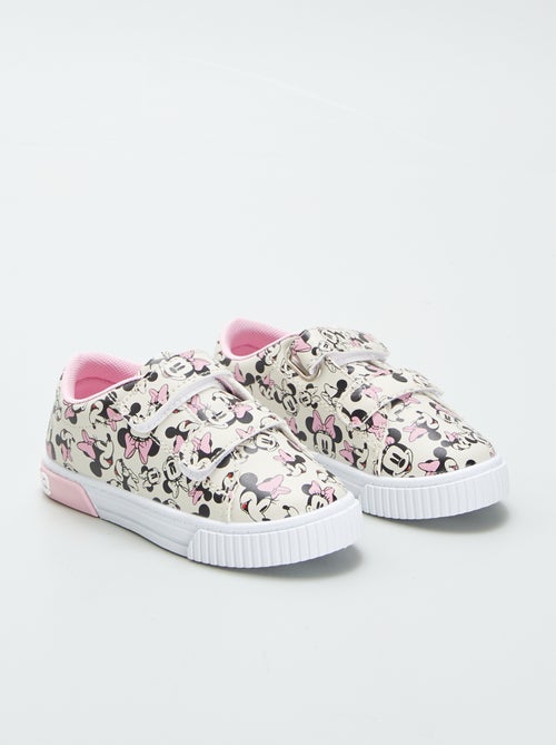 Sneakers met klittenbandsluiting en Minnie-print - Kiabi