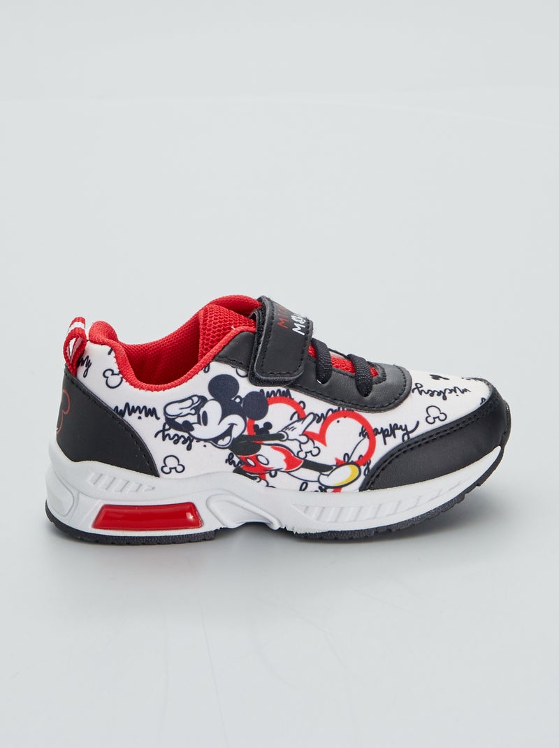 Sneakers met ledlampjes 'Mickey' wit - Kiabi