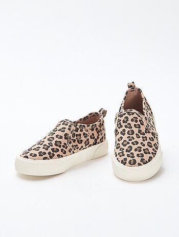 Sneakers met luipaardprint | Slip-onmodel