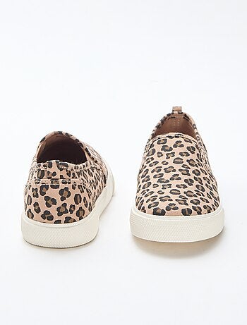 Sneakers met luipaardprint | Slip-onmodel