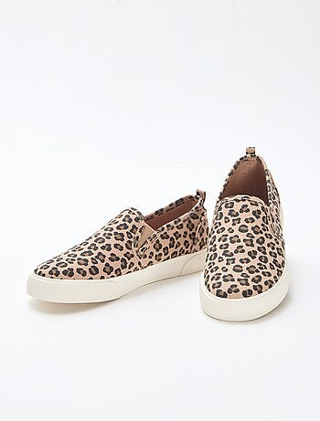 Sneakers met luipaardprint | Slip-onmodel