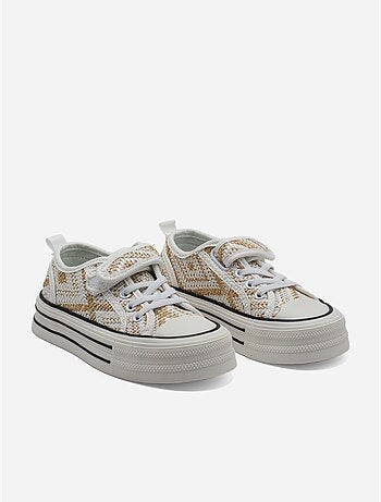 Sneakers met plateauzool