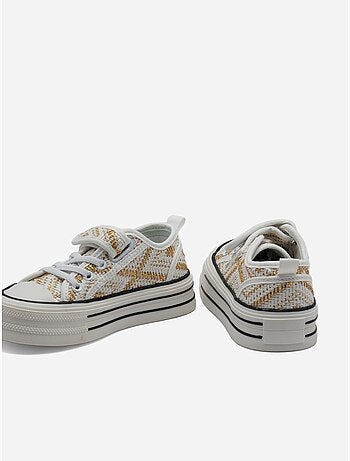 Sneakers met plateauzool