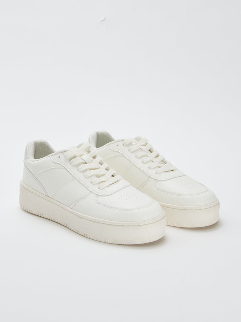 Sneakers met platformzool Wit - Kiabi