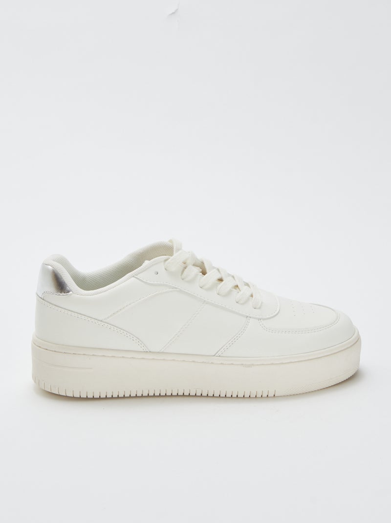 Sneakers met platformzool Wit - Kiabi