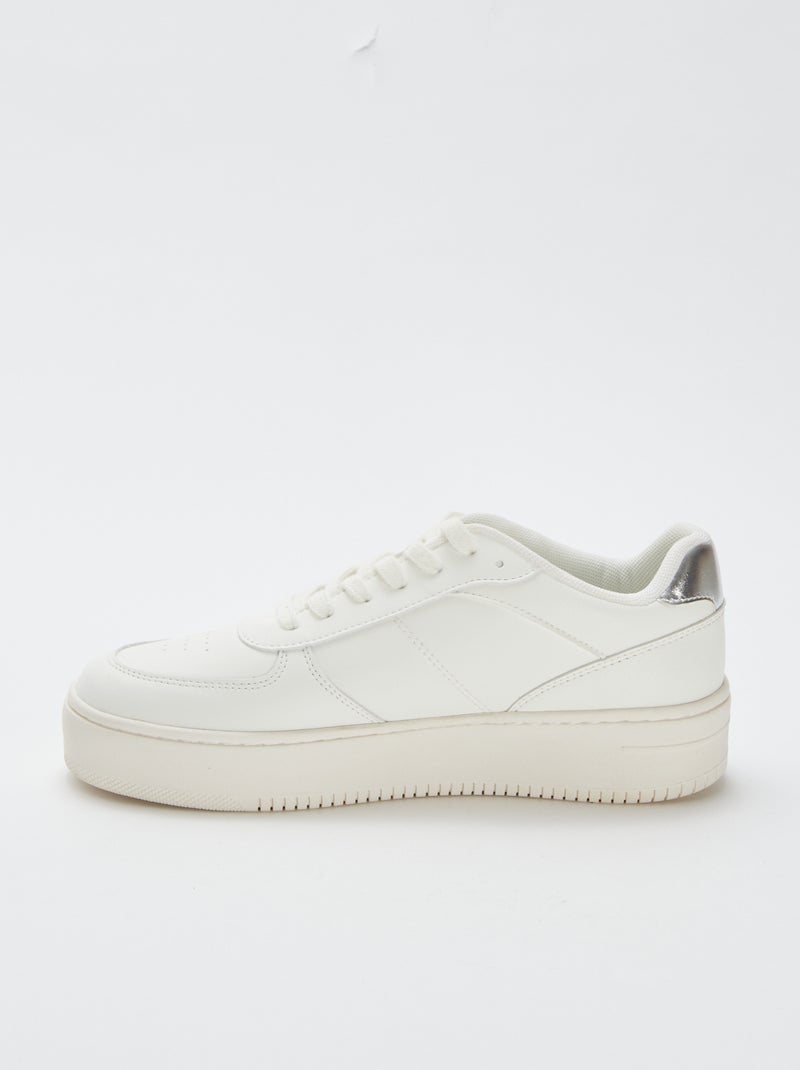 Sneakers met platformzool Wit - Kiabi
