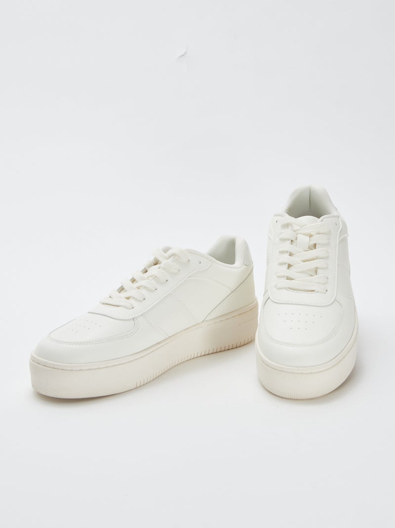 Sneakers met platformzool Wit - Kiabi