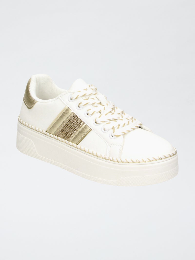 Sneakers met platformzool Wit - Kiabi