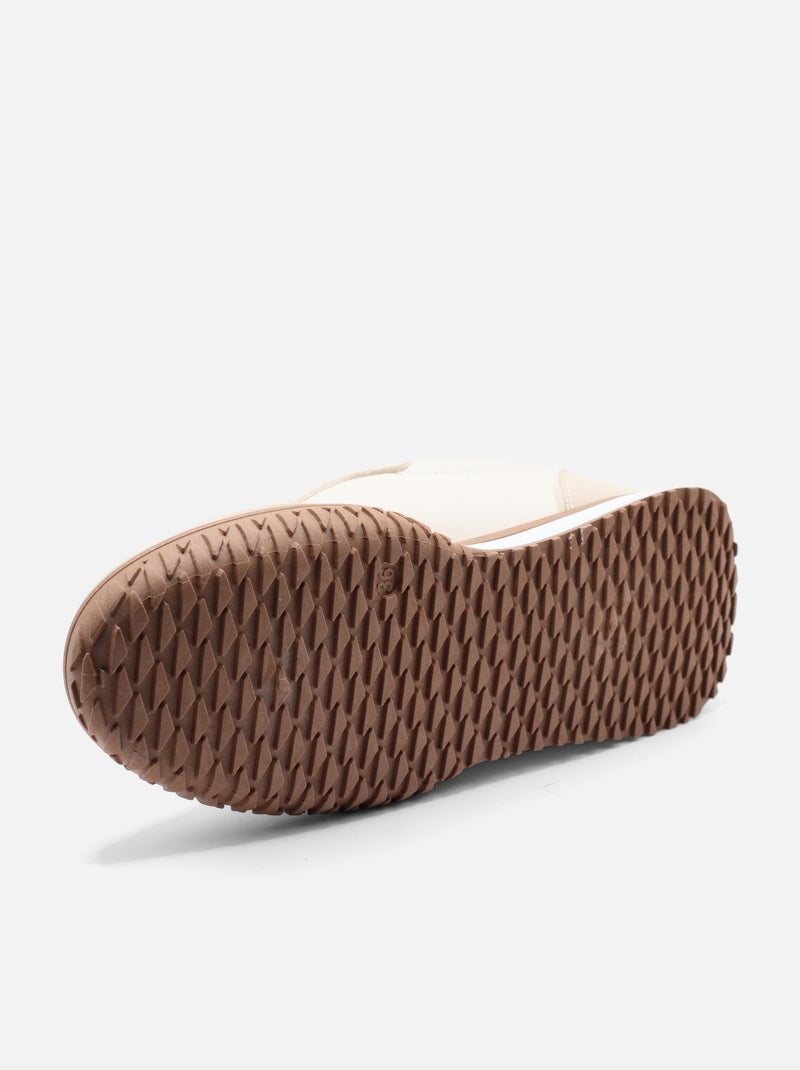 Sneakers met veters Beige - Kiabi