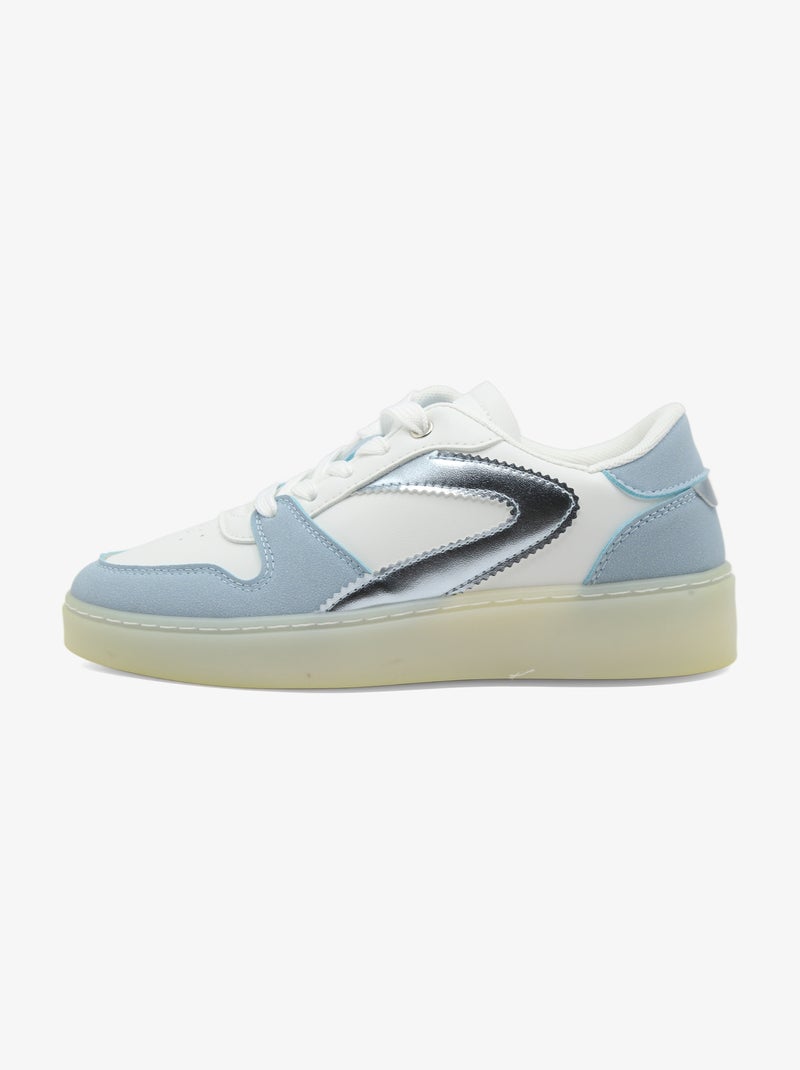 Sneakers met veters Blauw - Kiabi