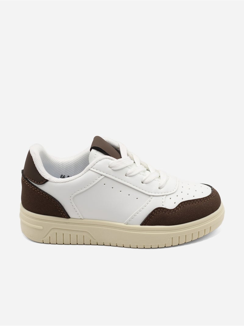 Sneakers met veters Bruin - Kiabi