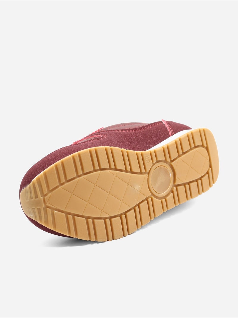 Sneakers met veters Rood - Kiabi