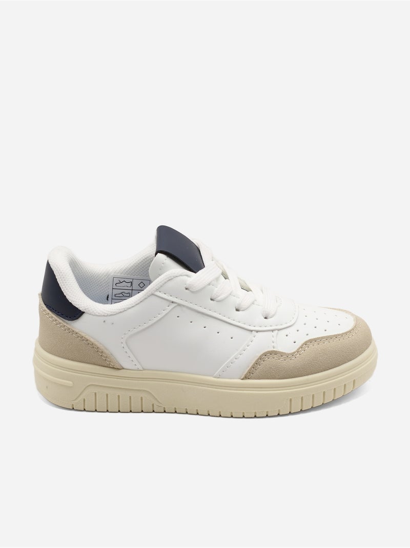 Sneakers met veters Wit Blauw - Kiabi