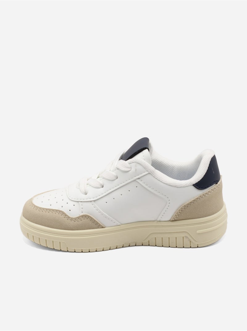 Sneakers met veters Wit Blauw - Kiabi