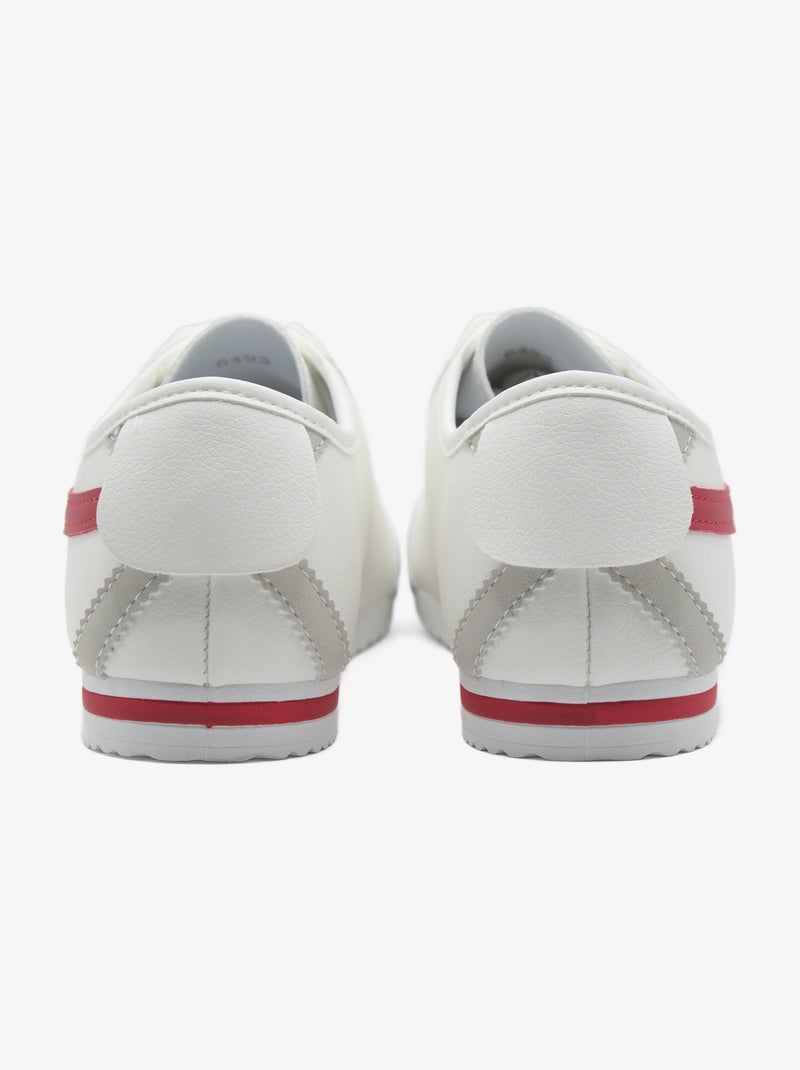 Sneakers met veters Wit Rood - Kiabi