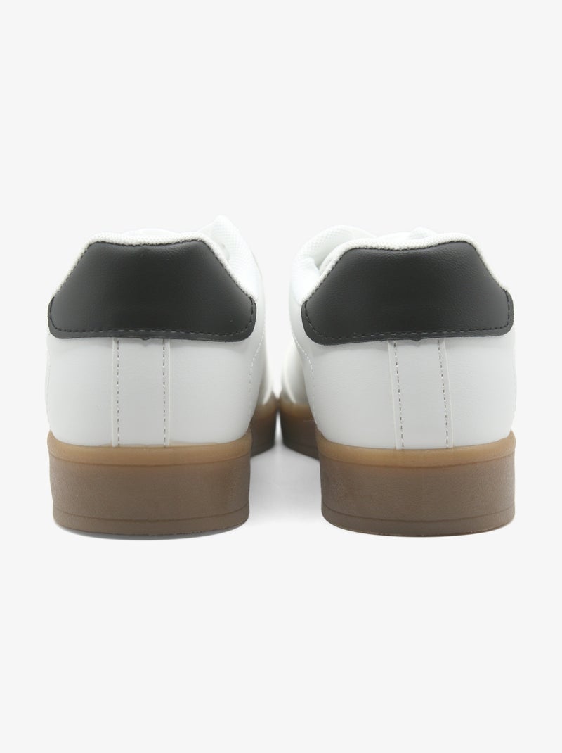 Sneakers met veters Wit Zwart - Kiabi