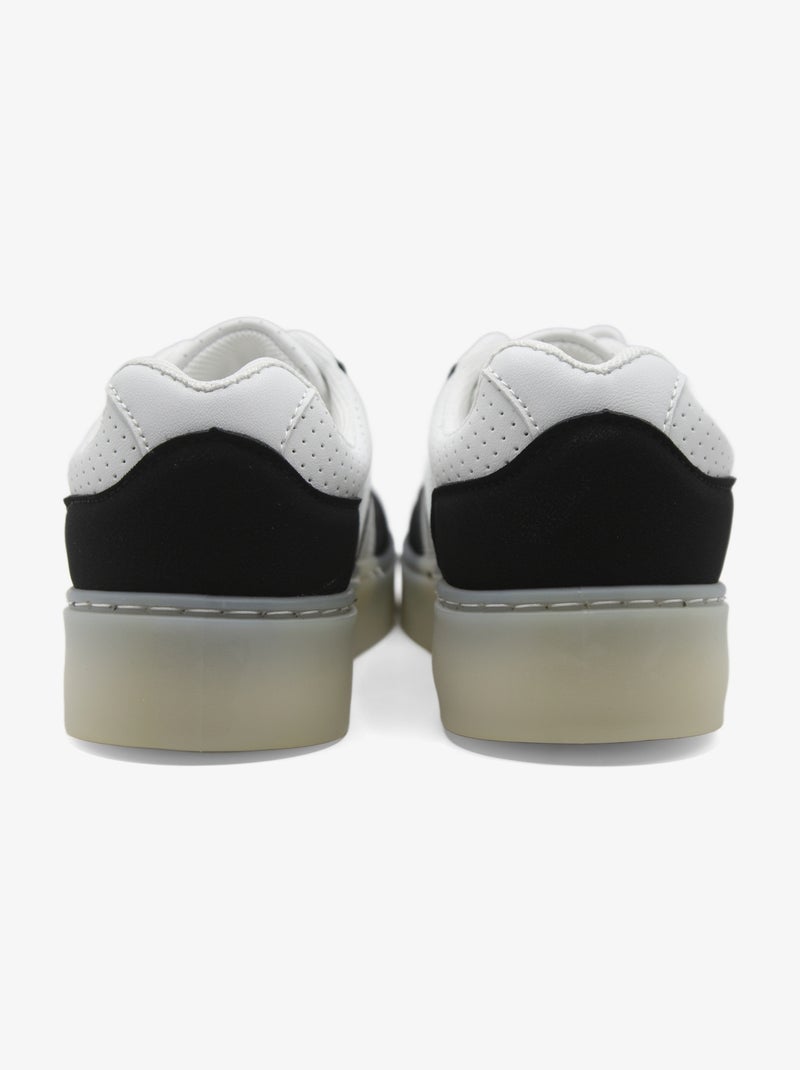 Sneakers met veters Wit Zwart - Kiabi