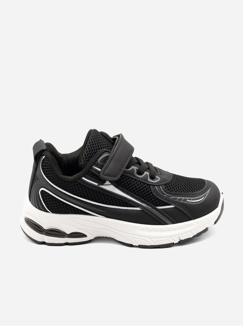Sneakers met veters Zwart - Kiabi