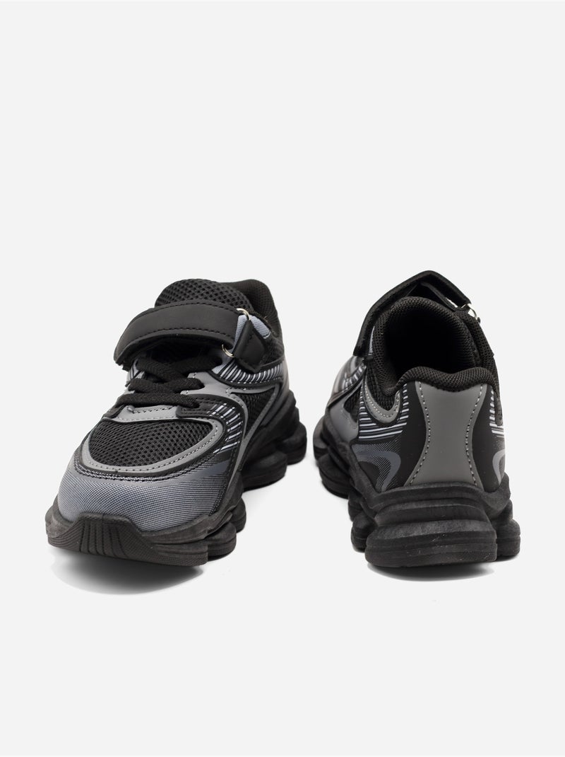 Sneakers met veters Zwart - Kiabi