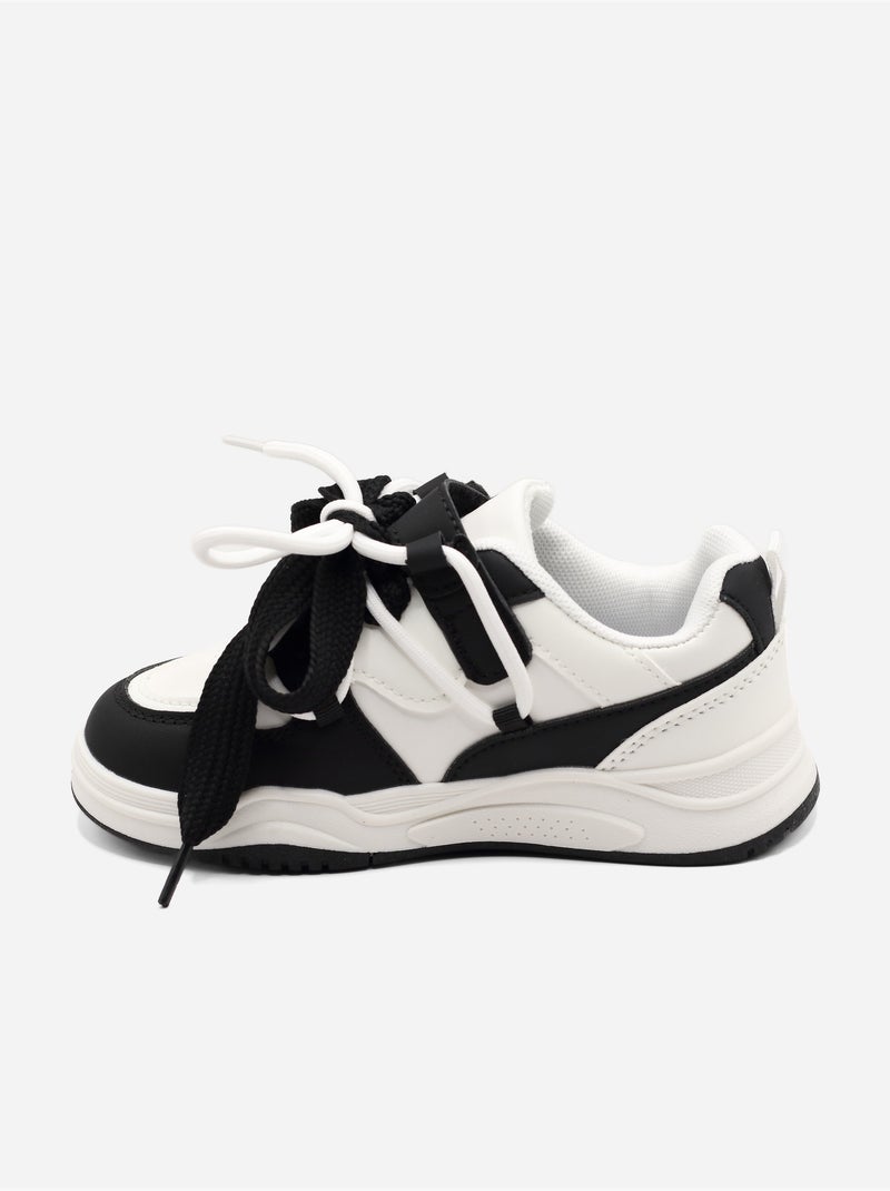 Sneakers met veters Zwart - Kiabi