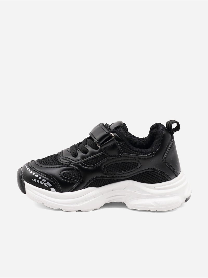 Sneakers met veters Zwart - Kiabi