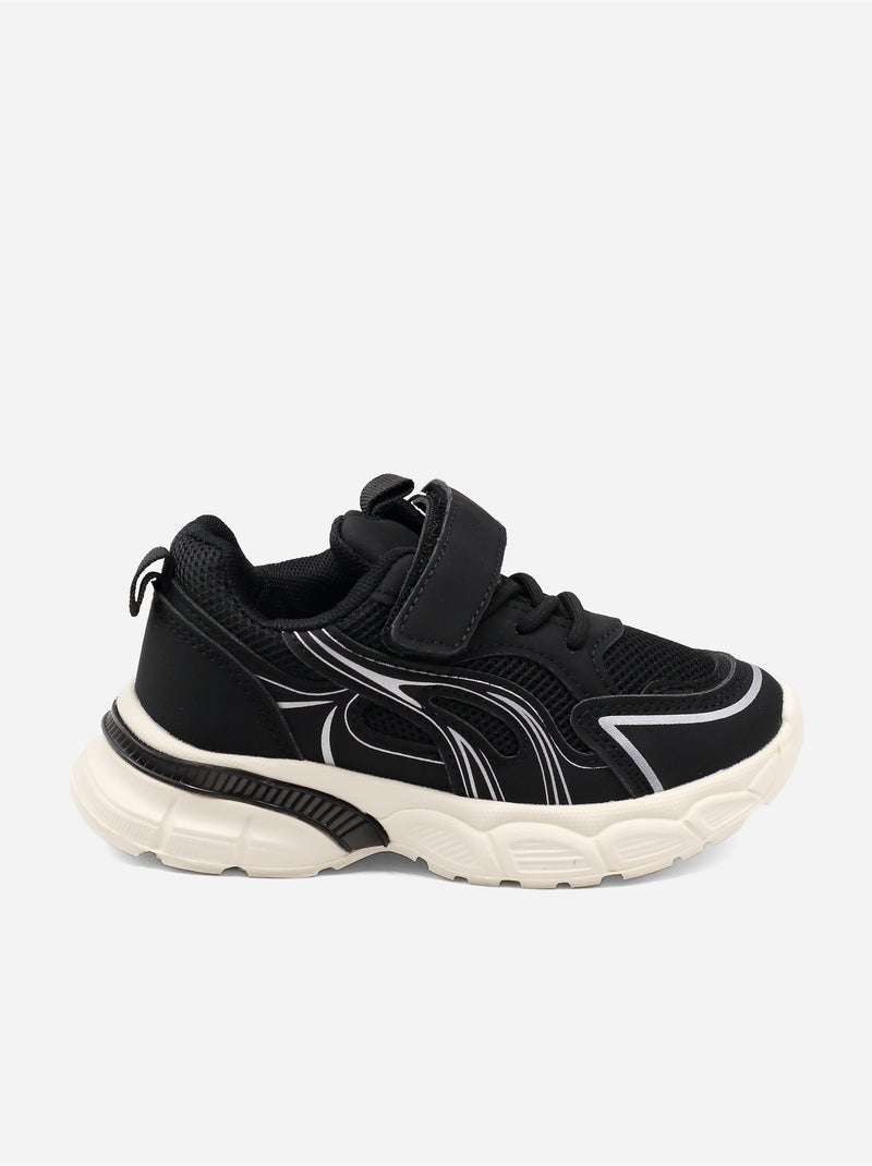 Sneakers met veters Zwart - Kiabi