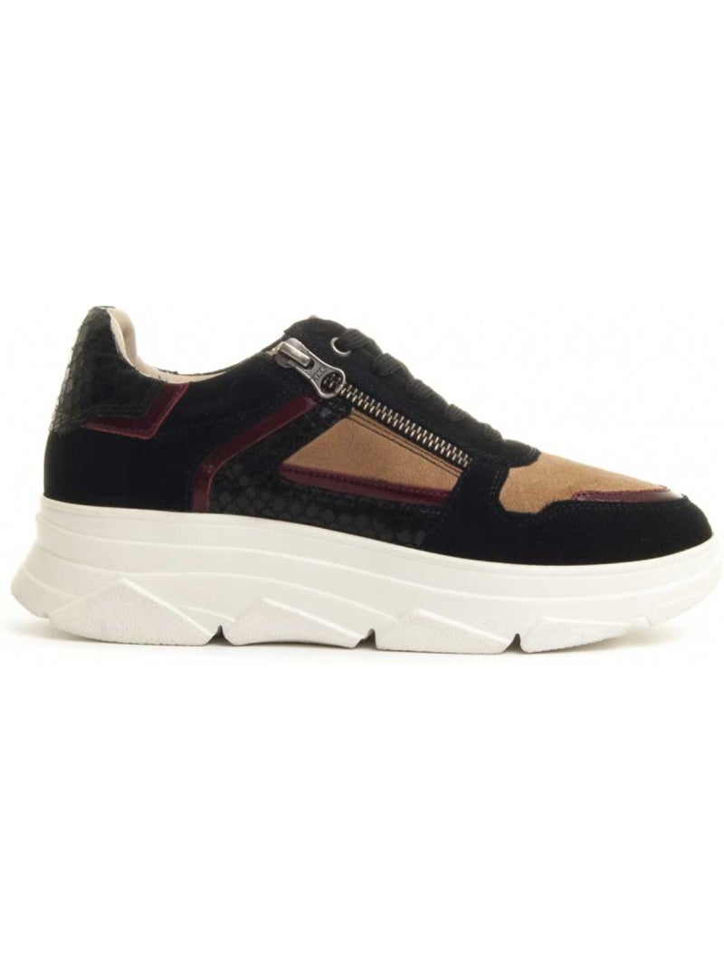 Sneakers natuurlijk leer montevita Zwart - Kiabi