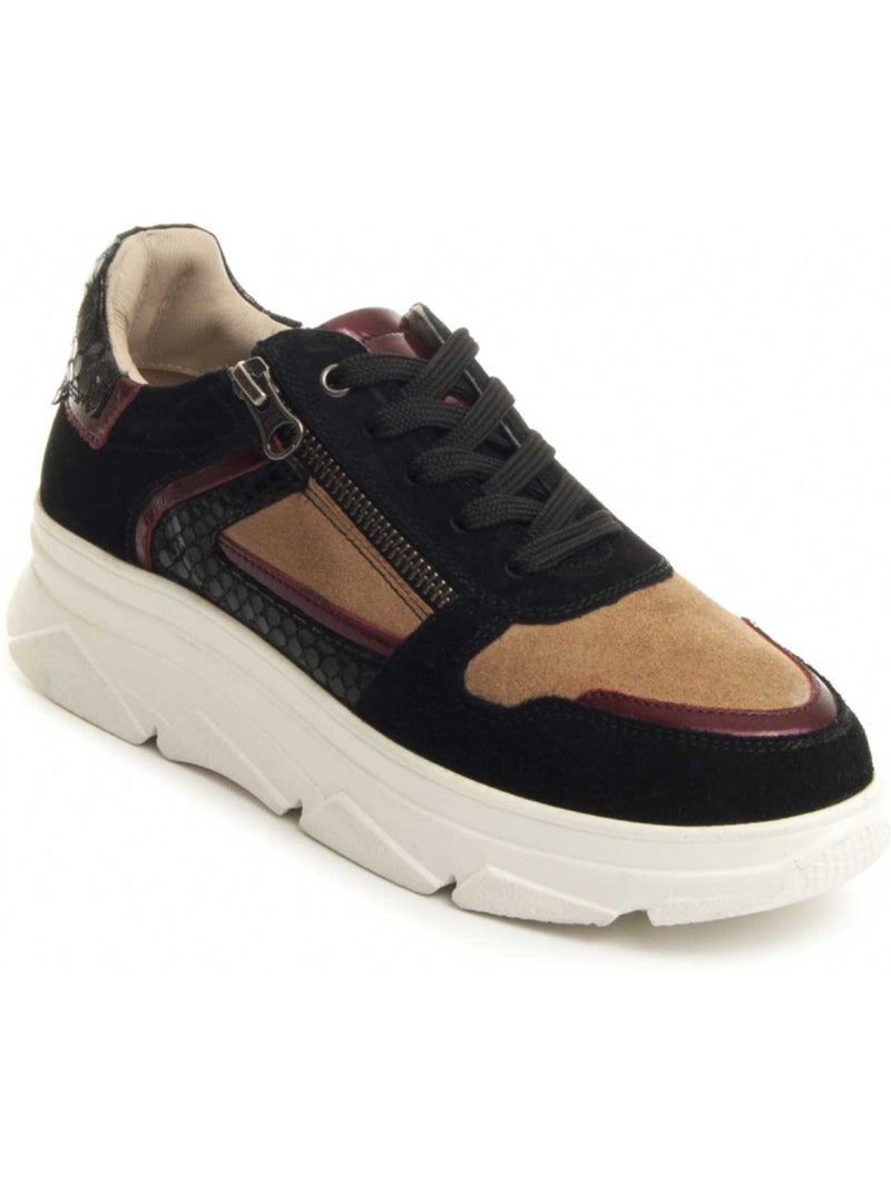Sneakers natuurlijk leer montevita Zwart - Kiabi
