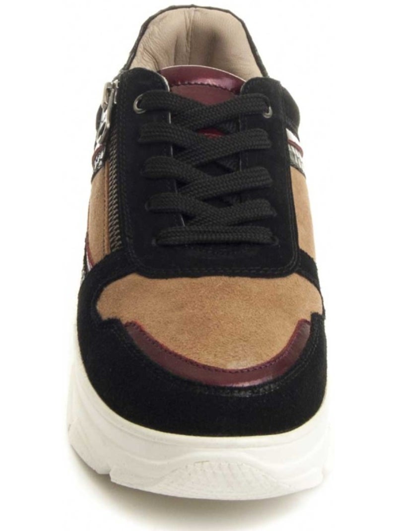 Sneakers natuurlijk leer montevita Zwart - Kiabi