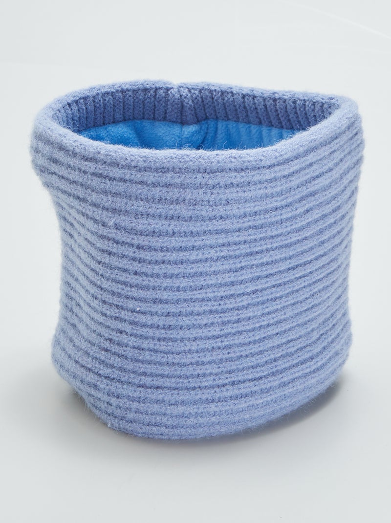 Snood côtelé Bleu - Kiabi