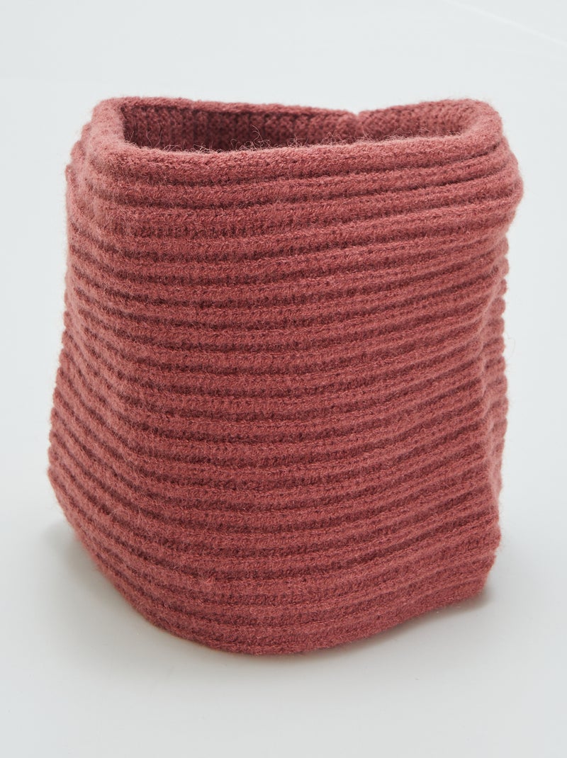 Snood côtelé Rouge - Kiabi