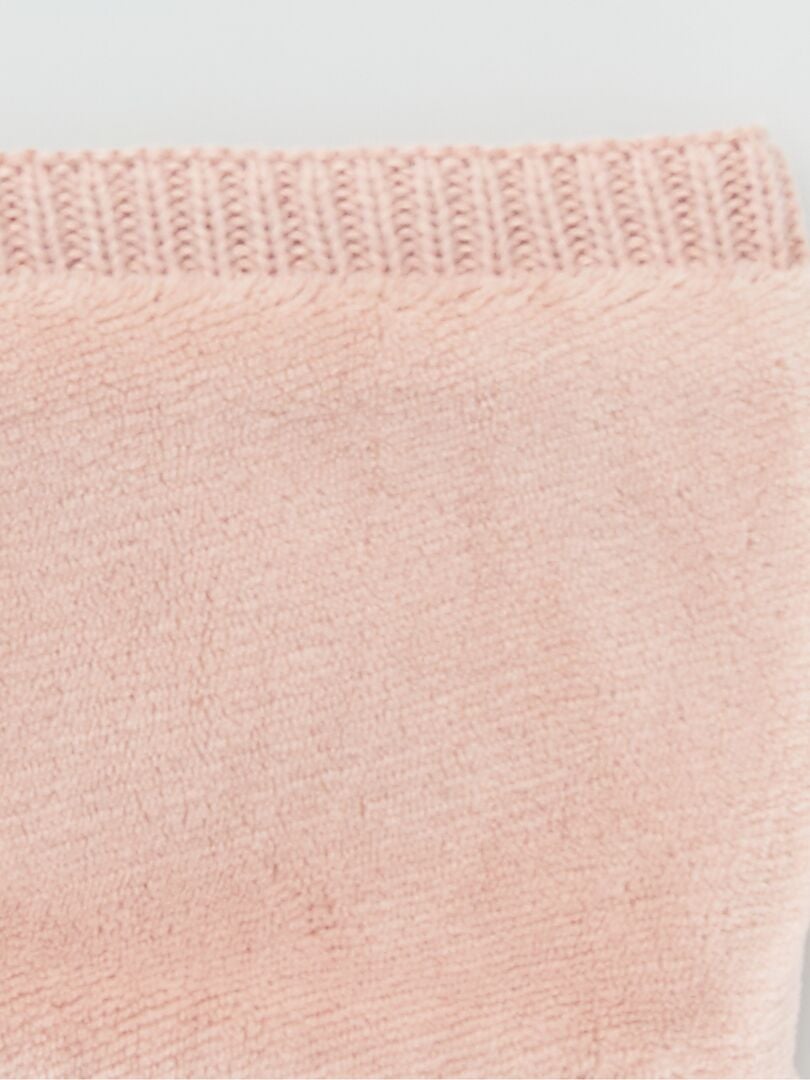 Snood en maille côtelée - bi-matière Rose - Kiabi