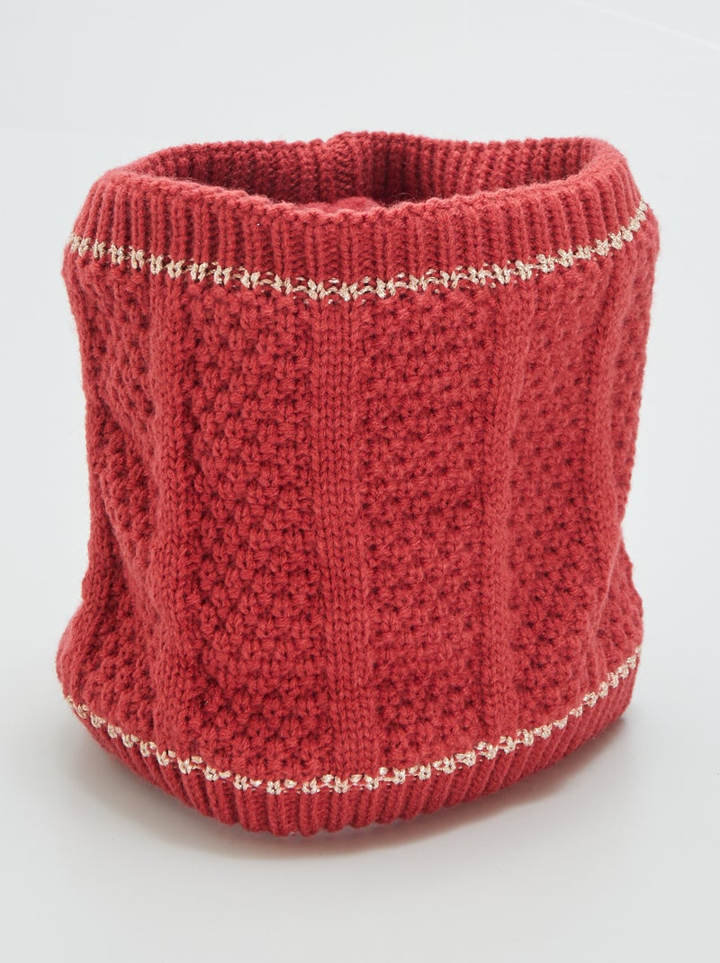 Snood en maille lurex Framboise - Kiabi