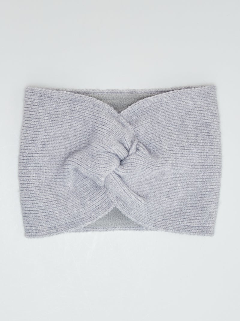 Snood en maille torsadée Gris - Kiabi