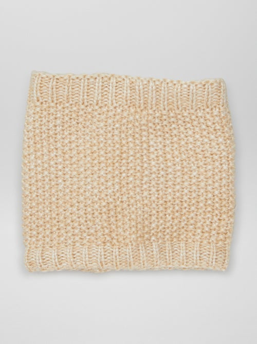 Snood en maille tricot doublé polaire - Kiabi