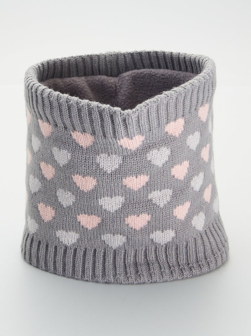 Snood en maille tricot GRIS - Kiabi