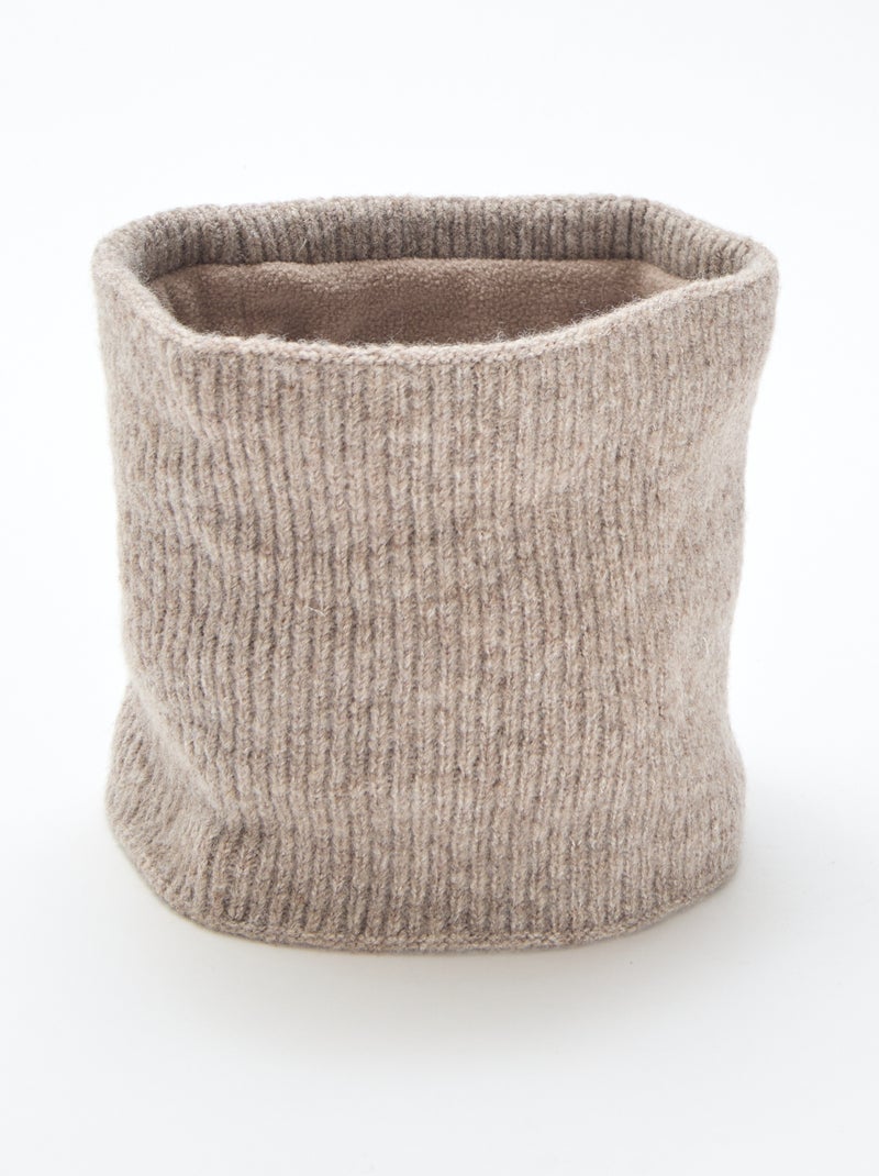 Snood en maille uni Beige - Kiabi