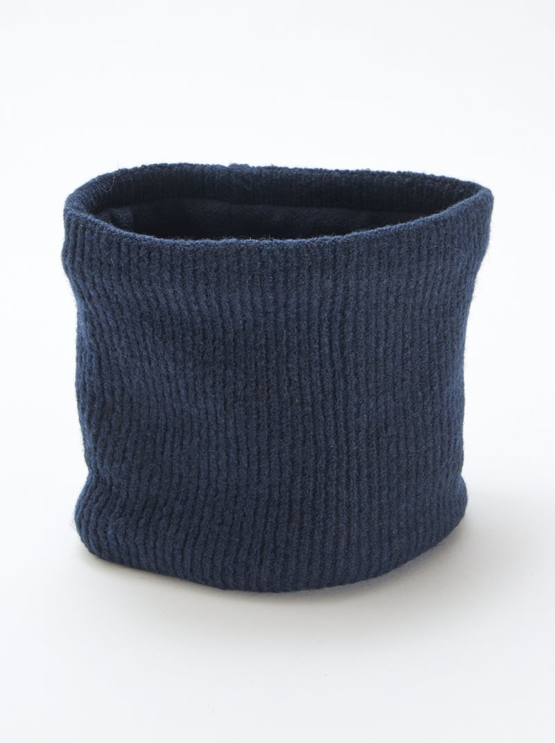Snood en maille uni Bleu - Kiabi