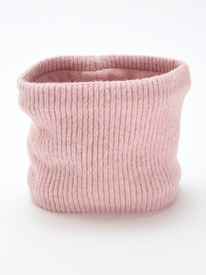 Snood en maille unie Rose - Kiabi