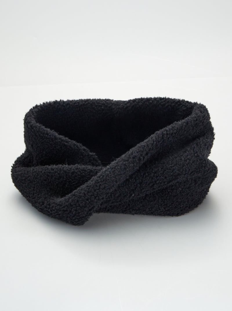 Snood en sherpa noir - Kiabi