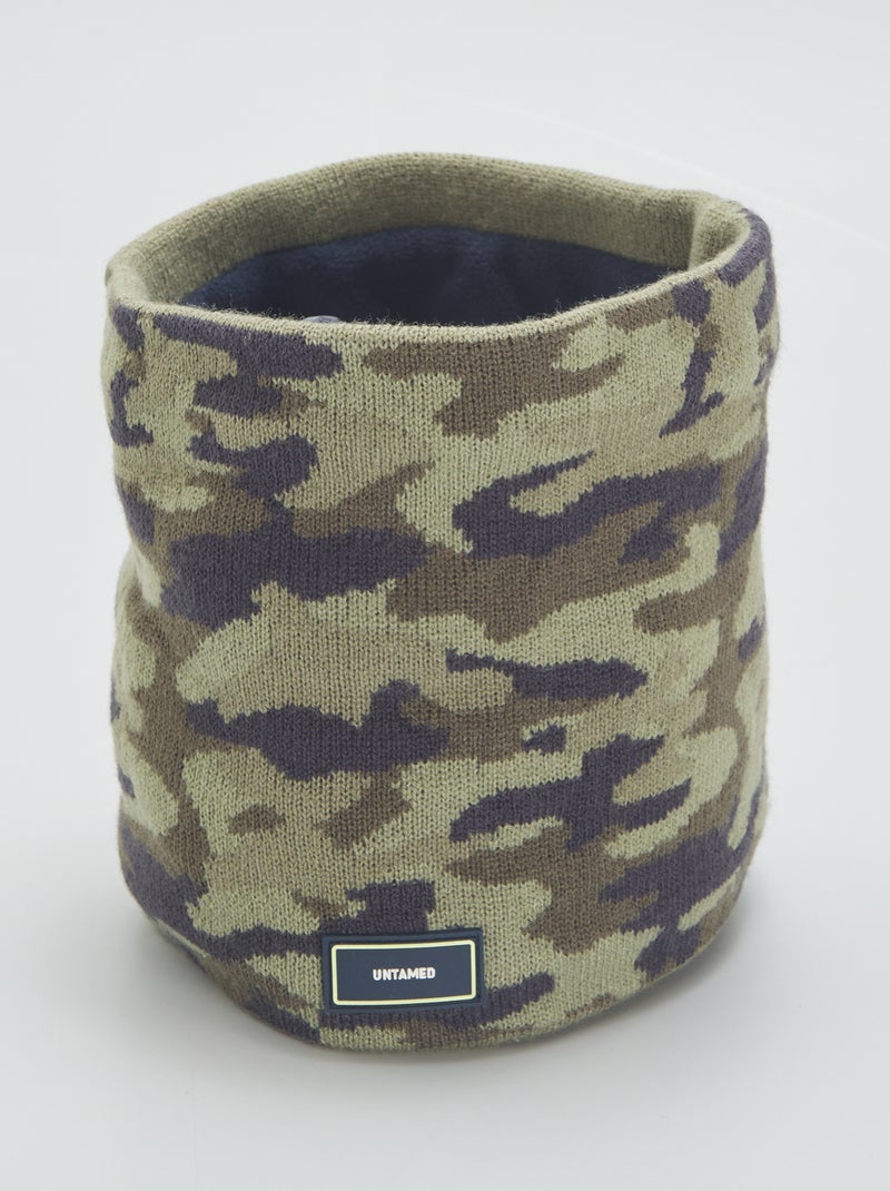 Snood imprimé 'camouflage' Kaki - Kiabi