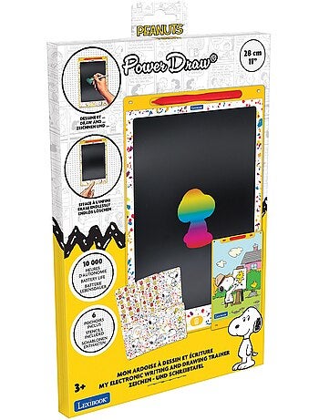 Snoopy 11’’ meerkleurige leer- en teken-e-ink-tablet met sjablonen