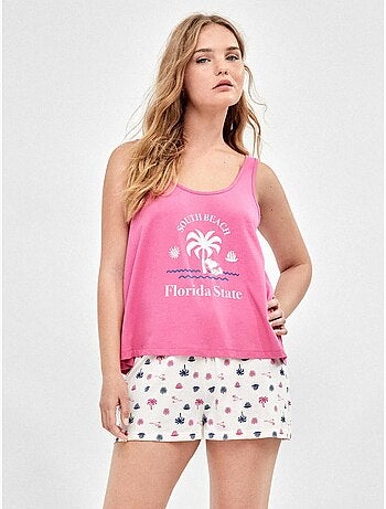 Snoopy bedrukte tanktop pyjama