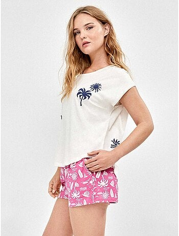 Snoopy print mouwloze pyjama